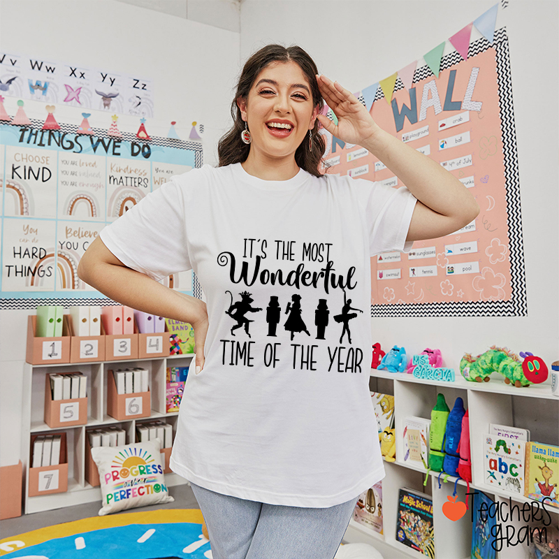 It's The Most Wonderful Time Of The Year Christmas Teacher T-Shirt