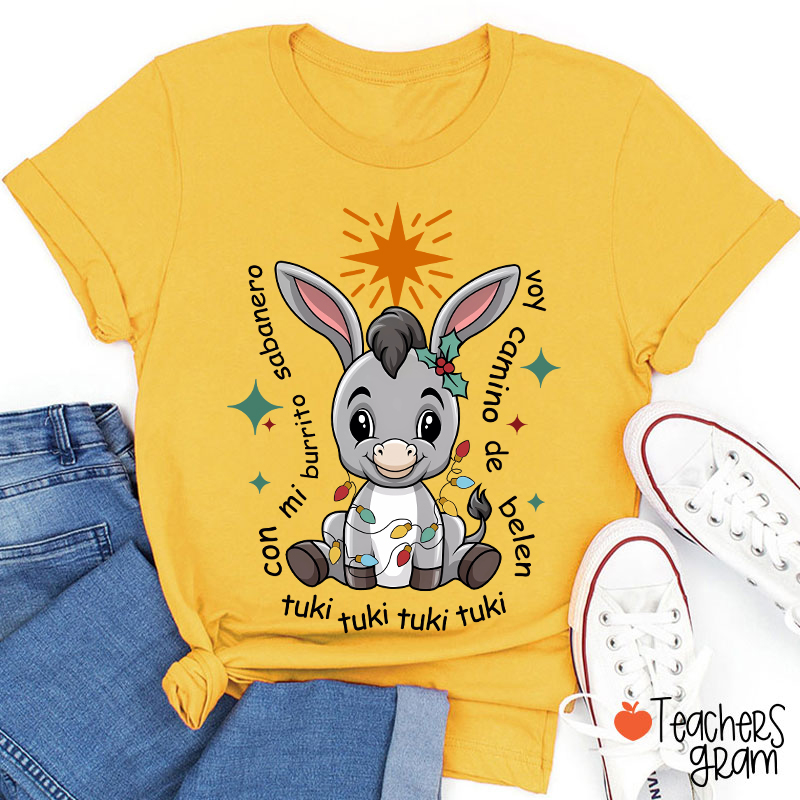 Mi Donkey Mexican Spanish Teacher T-Shirt
