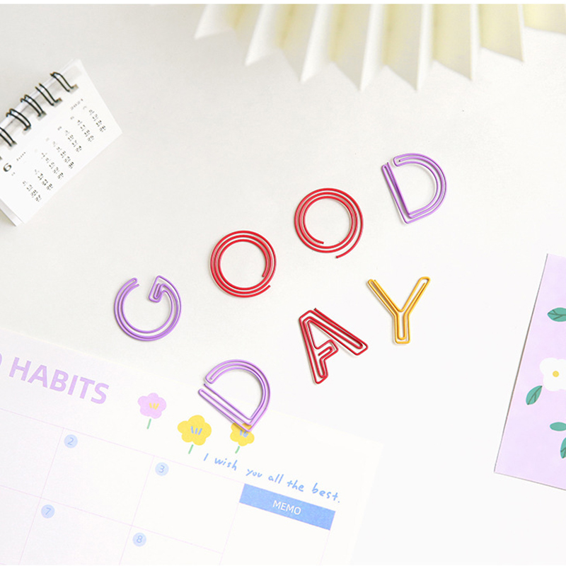 26pcs Anti-Document Alphabetical Paper Clips