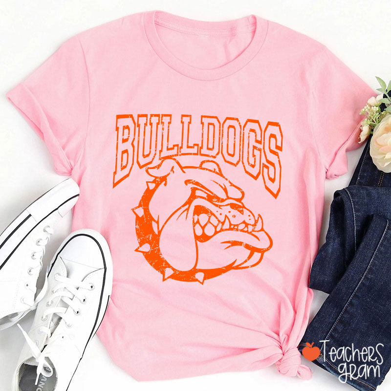 Personalized Mascot Arched Font School Spirit Teacher T-Shirt