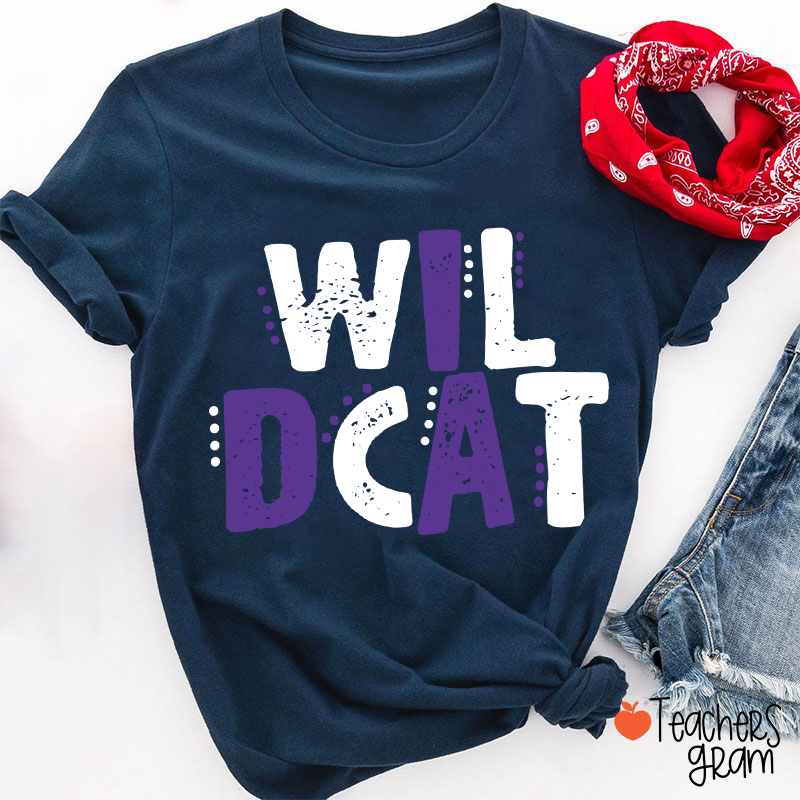 Personalized Mascot Cute Dot School Spirit Teacher T-Shirt