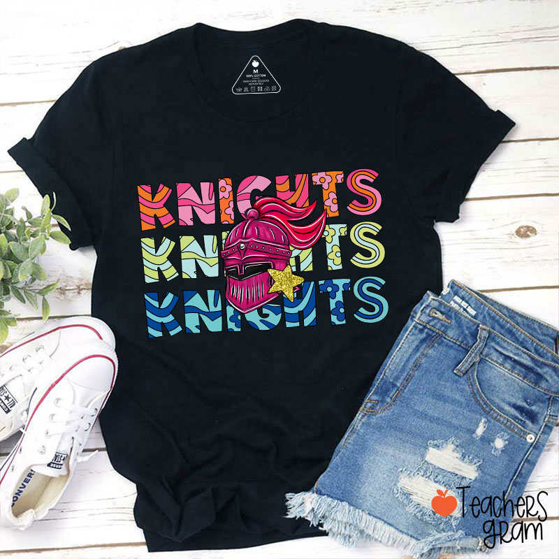 Personalized Mascot Starry Eyes School Spirit Teacher T-Shirt