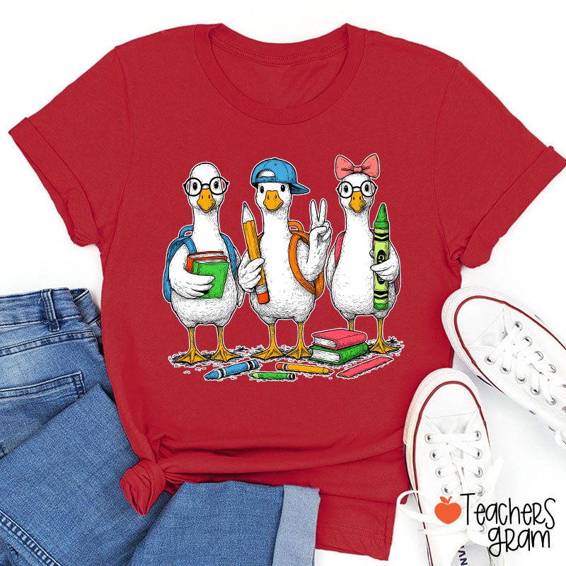 Goose Back To School Teacher T-Shirt