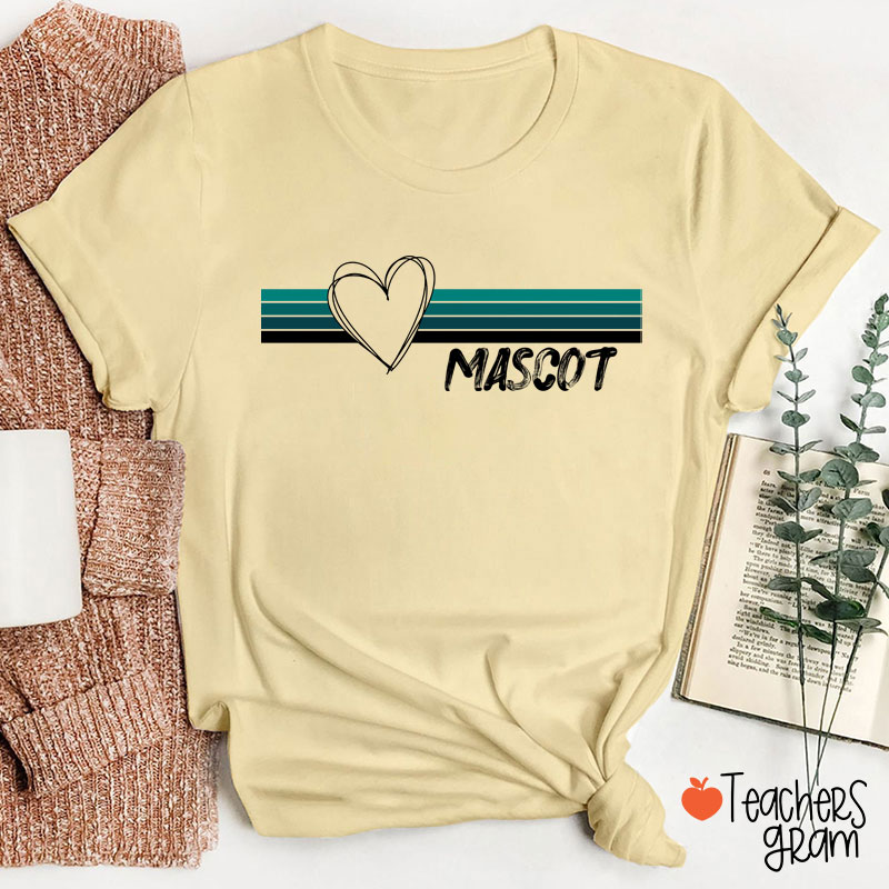 Personalized Mascot Distressed Retro School Spirit Teacher T-Shirt