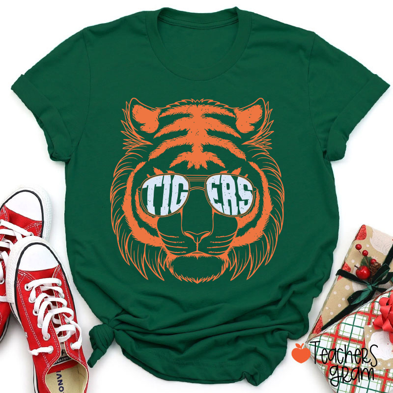Personalized Glasses Mascot School Spirit Teacher T-Shirt