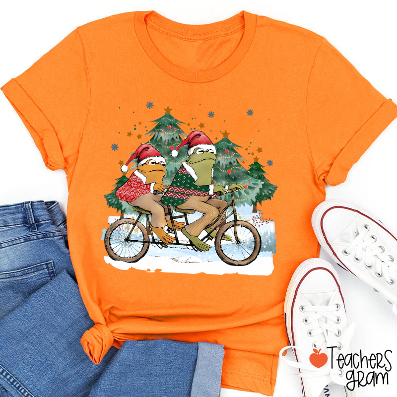 Frog And Toad Christmas Teacher T-Shirt