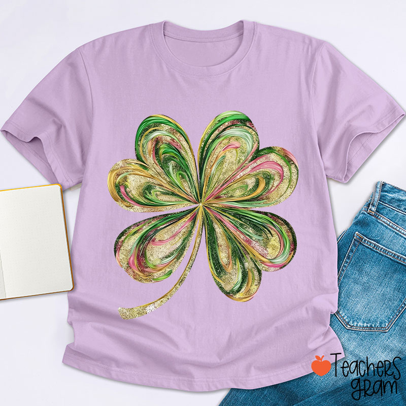 Retro Shamrock Teacher T-Shirt