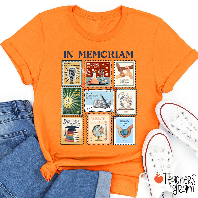 Retro In Memoriam Teacher T-Shirt
