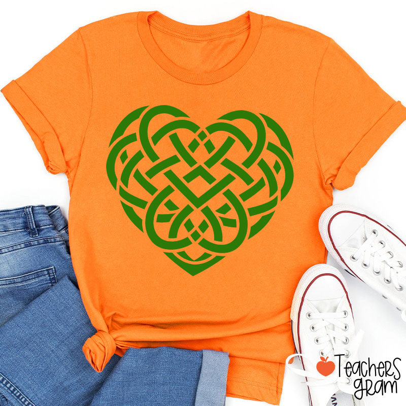 Celtic Heart St. Patrick's Day Teacher T-Shirt