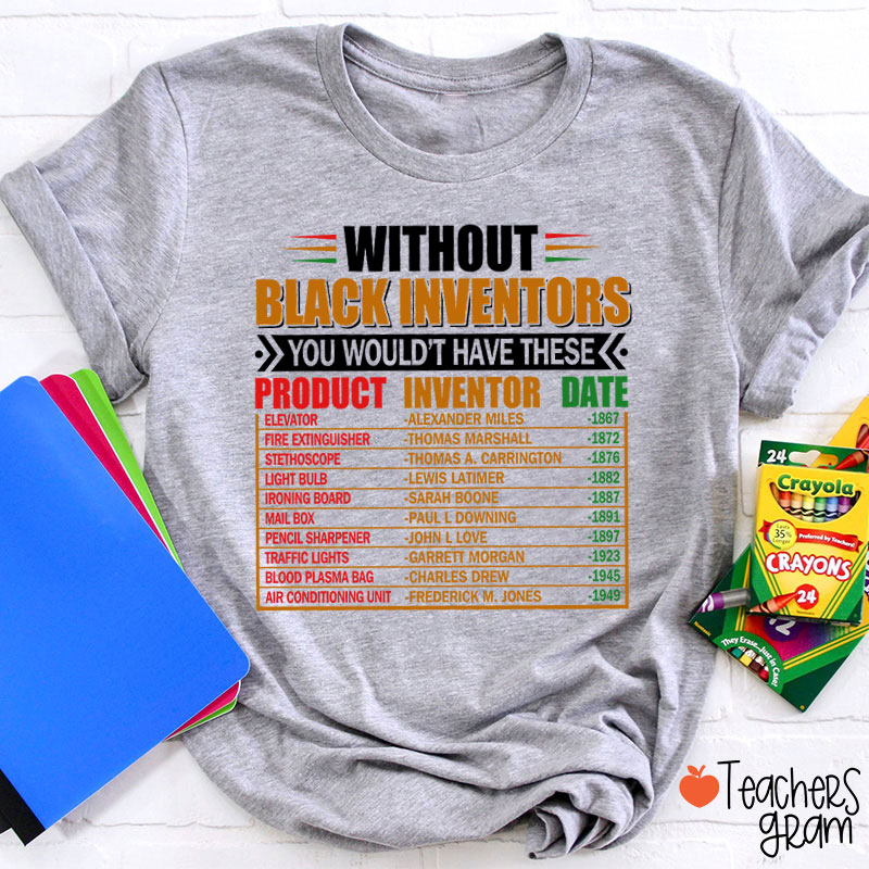 Without Black Inventors You Wouldn't Have These Teacher T-Shirt