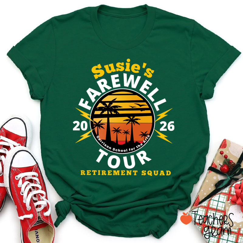 Personalized Teacher's Farewell Tour Retirement Squad Teacher T-Shirt