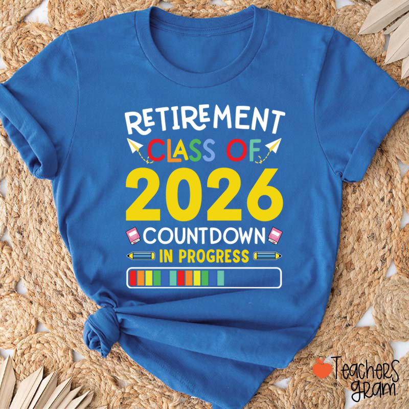 Personalized Countdown On Progress Retirement Teacher T-Shirt