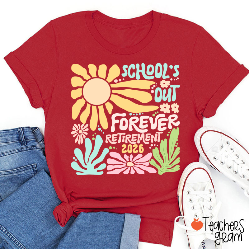 Personalized Colorful Sunflowers And Text Teacher T-Shirt