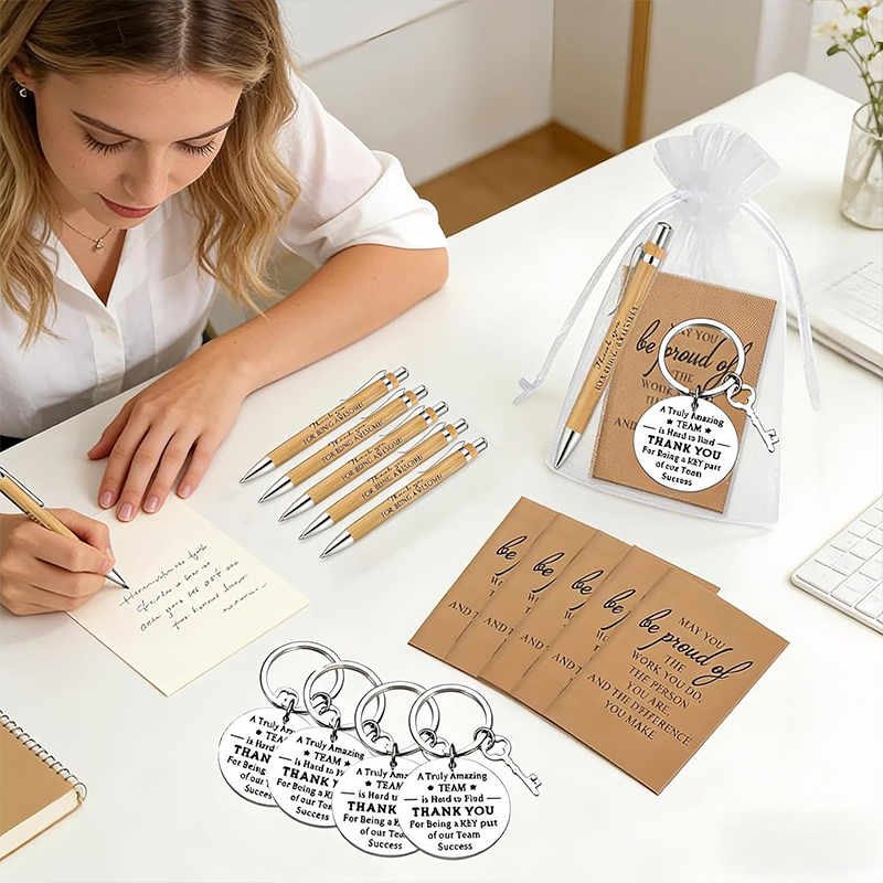 Inspirational Quotes Notebook Keychain Set