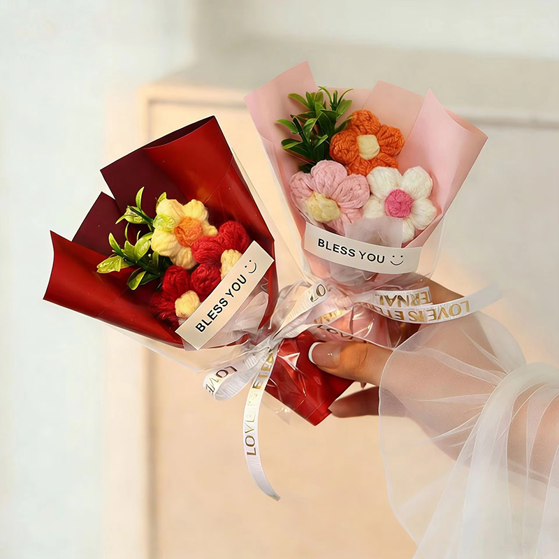 Sunflower Knitted Wool Bouquet