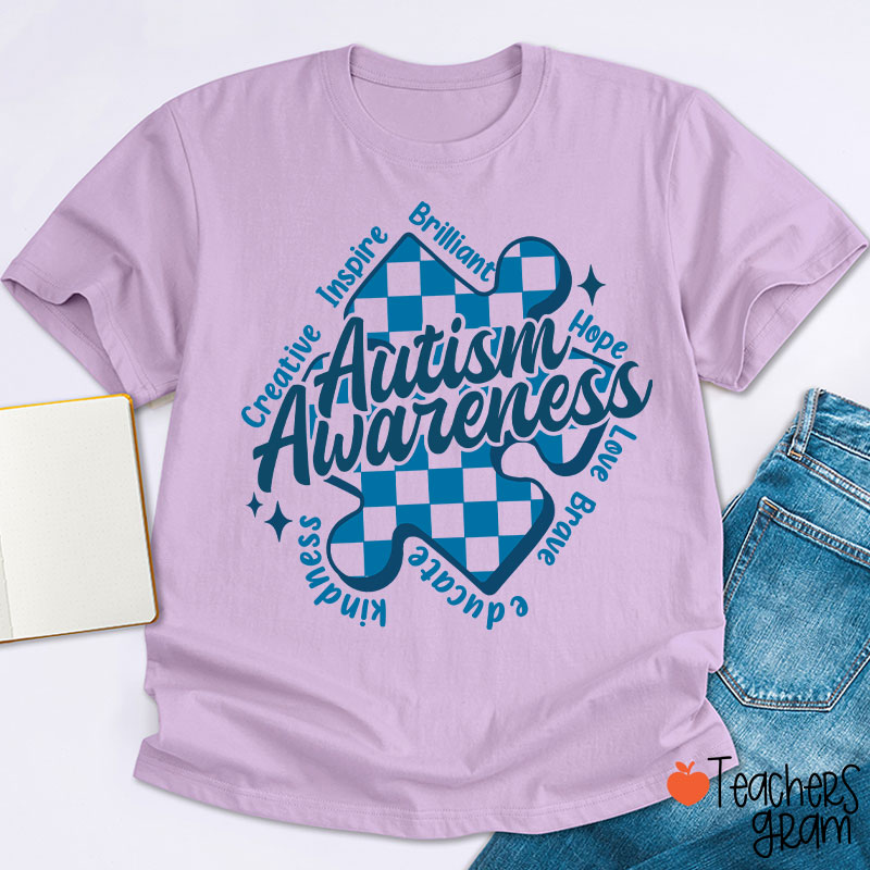 Inspire Brilliant Hope Love Brave Educate Kindness Teacher T-Shirt