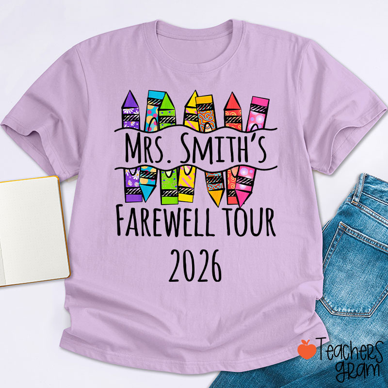 Personalized Farewell Tour Officially Retirement Teacher T-Shirt