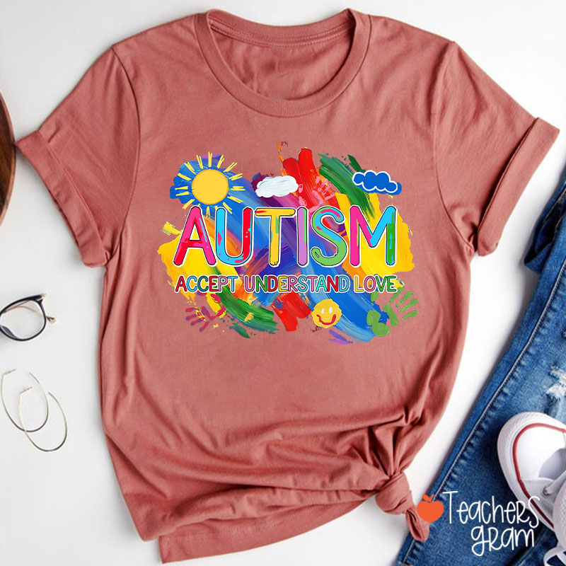 Autism Accept Understand Love Teacher T-Shirt