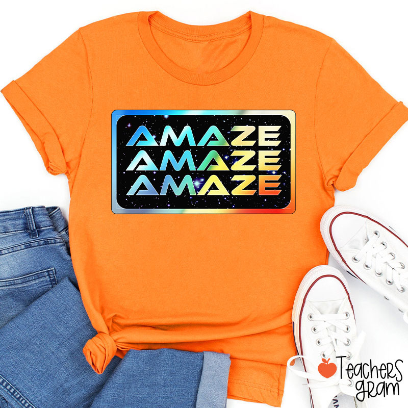 Colorful Amaze Teacher T-Shirt