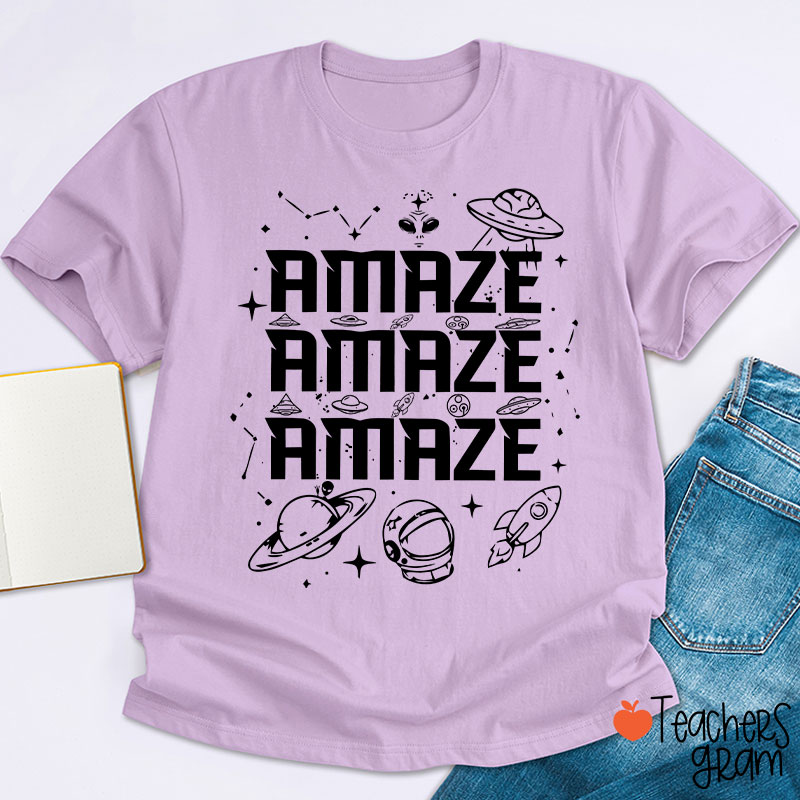 Amaze Amaze Amaze Sci Fi Book Lover Teacher T-Shirt