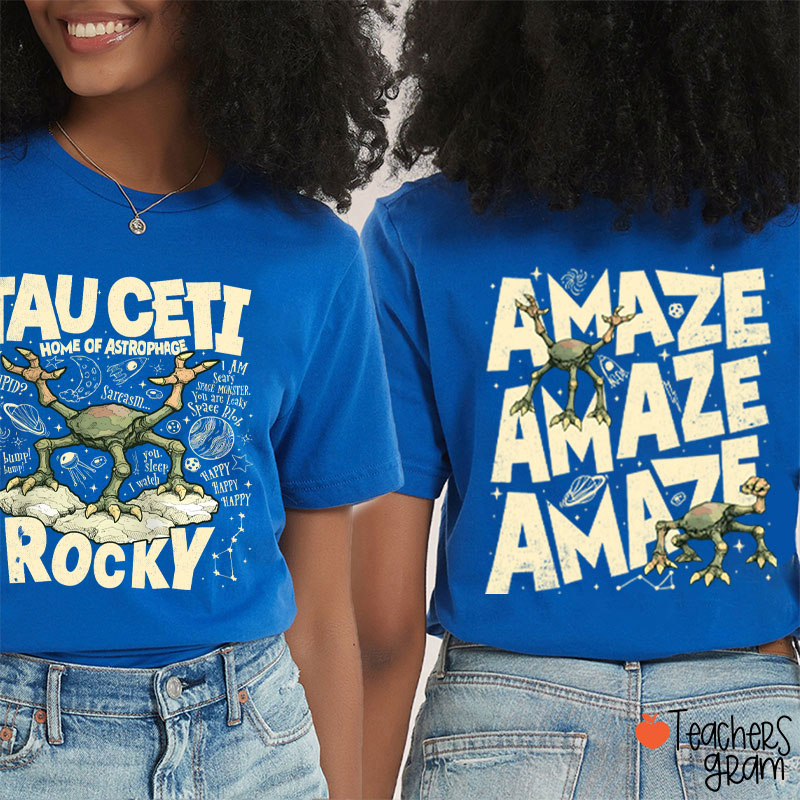 Stone Tau Ceti Home Of Astrophage Teacher Two Sided T-Shirt