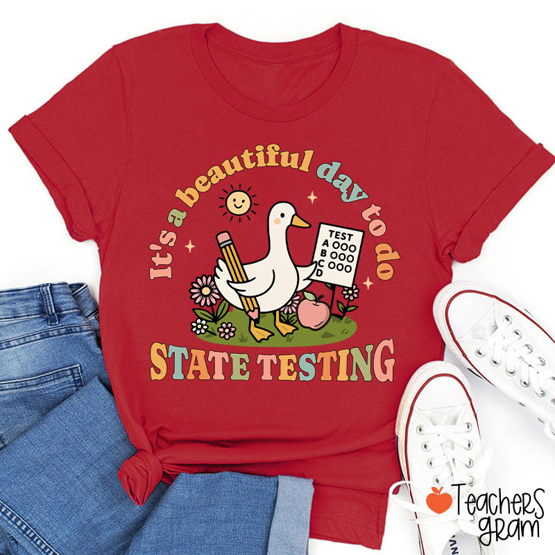 It's A Beautiful Day To Do State Testing Teacher T-Shirt