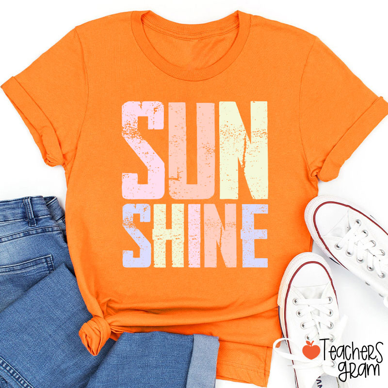Sun Shine Summer Vibe Teacher T-Shirt