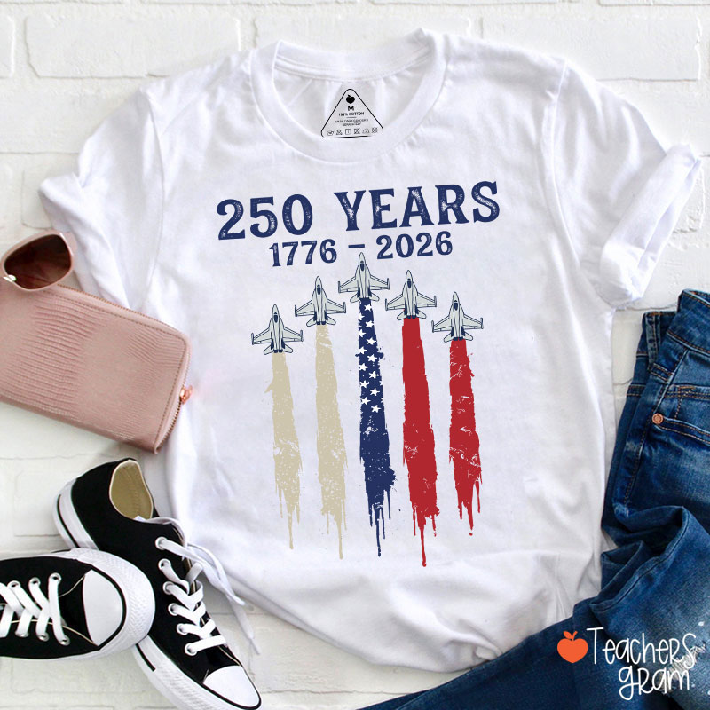 Patriotic Jet Fighter Teacher T-Shirt