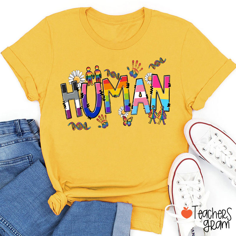 Human Pride Teacher T-Shirt