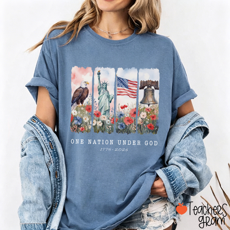 One Nation Under God 1776-2026 Teacher T-Shirt