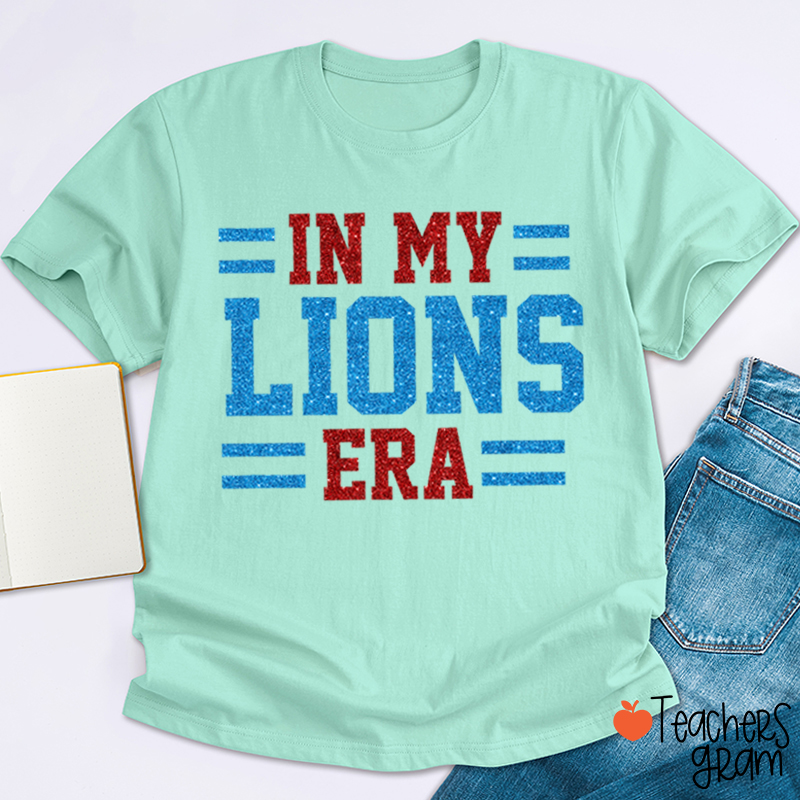 Personalized Mascot Glitter In My School Spirit Era Teacher T-Shirt