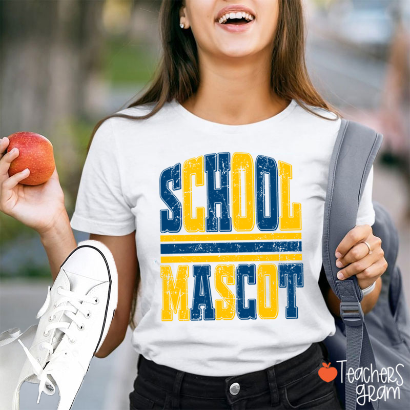 Personalized Sport Distressed Striped Teacher T-Shirt