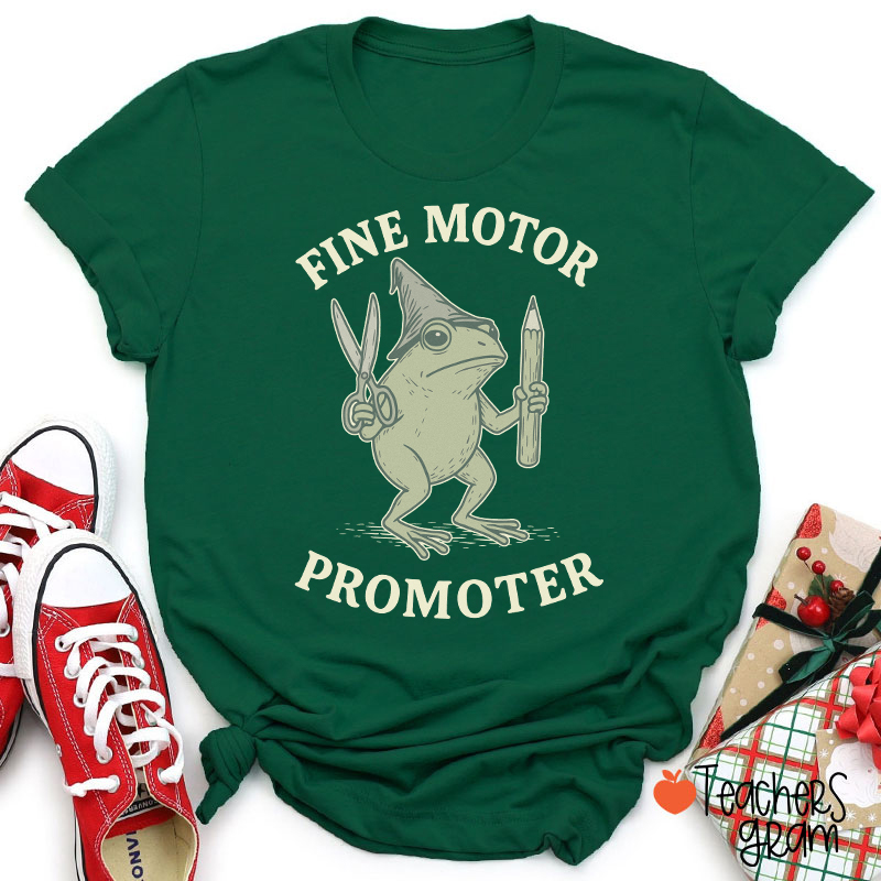 Fine Motor Promoter Wizard Frog OT Teacher T-Shirt