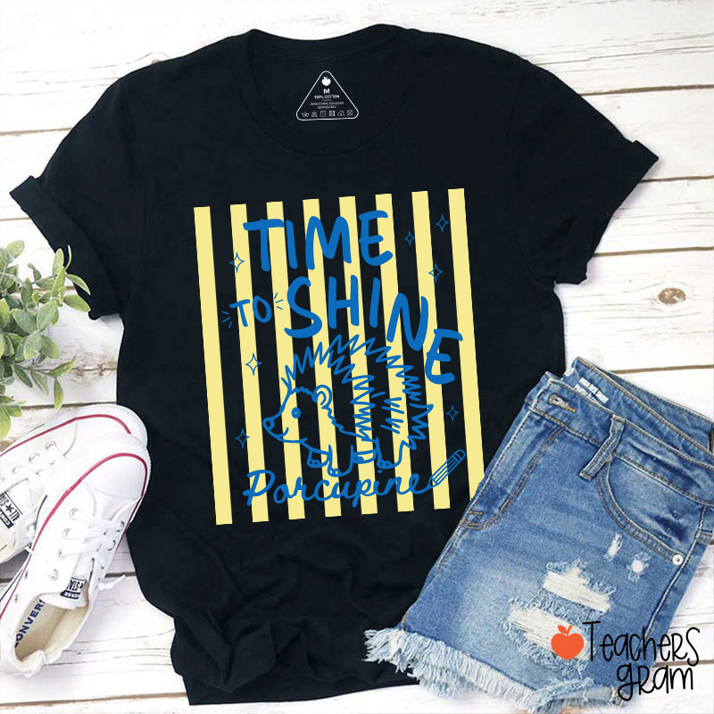 Personalized Missed Your Smile Crocodile Pink Stripe Teacher T-Shirt