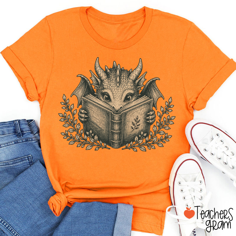 Reading Dragon Teacher T-Shirt