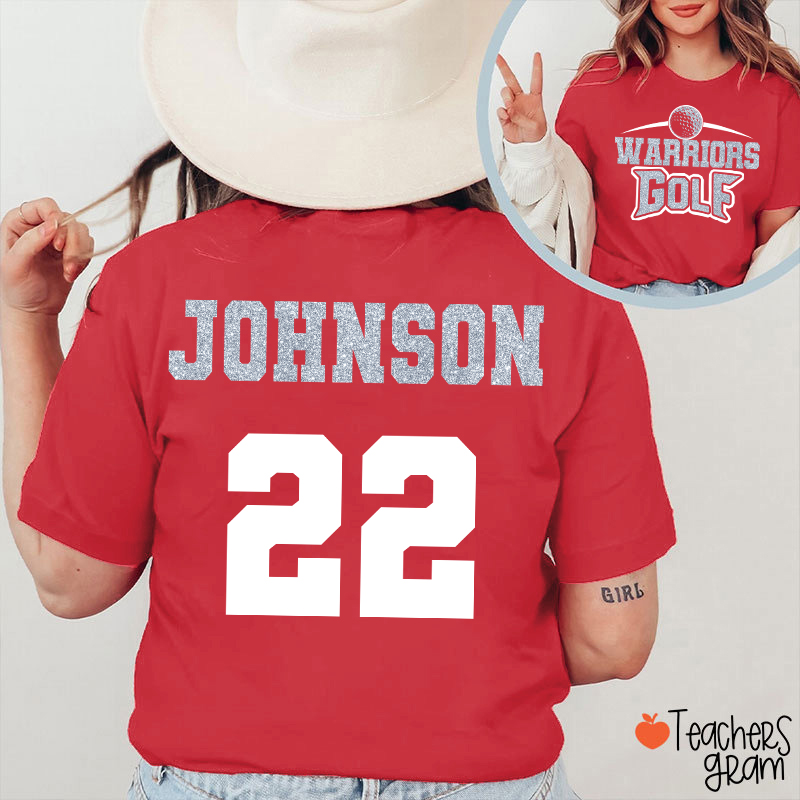 Personalized Mascot Sport And Your Name Bright Teacher Two Sided T-Shirt