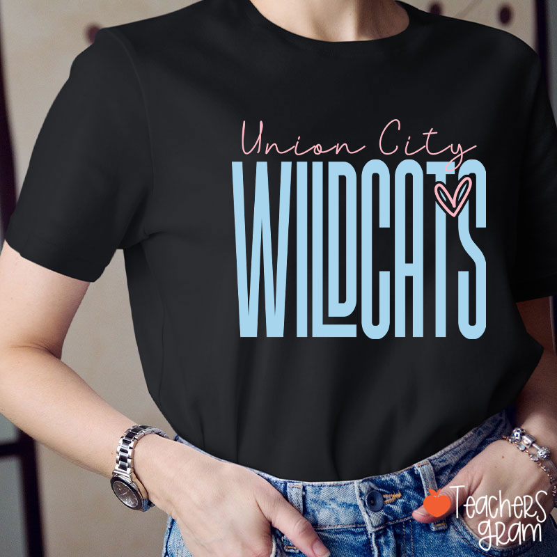 Personalized Mascot Heart Teacher T-Shirt