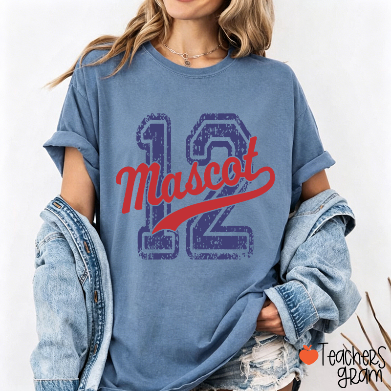 Personalized Mascot Vintage Number Graphic Sports Teacher T‑Shirt