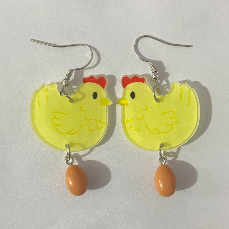 Hen Orders Teacher Acrylic Earrings
