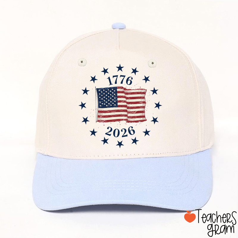 USA Flag 250 Years Teacher Baseball Cap