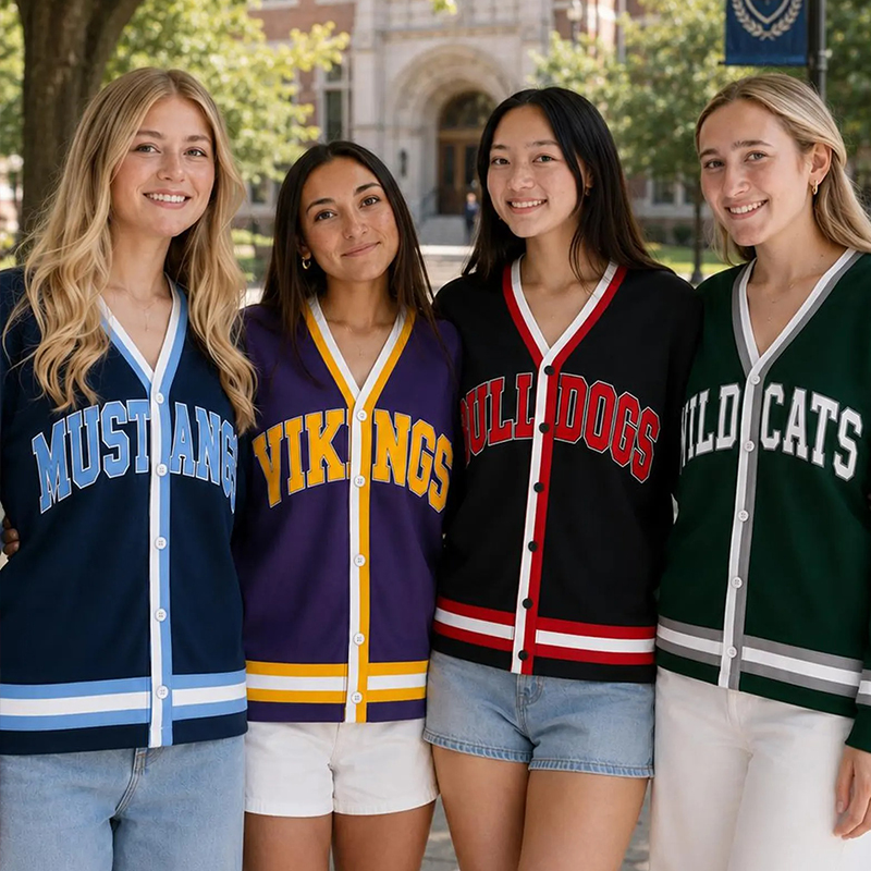 Personalized Mascot School Spirit Teacher Ugly Cardigan Sweaters