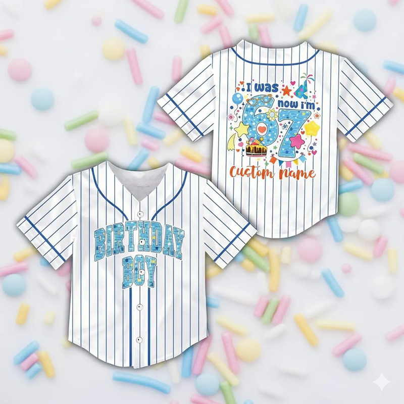 Personalized Meme 67 Six Seven Birthday Class Baseball Jersey