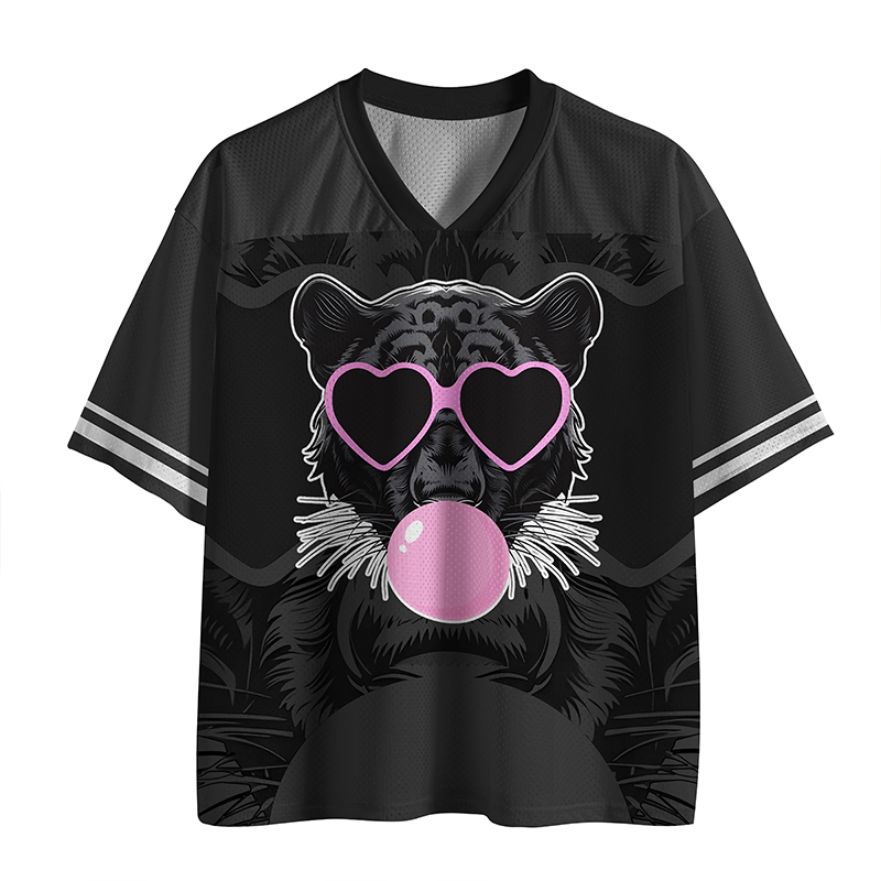 Personalized Mascot Starry Eyes Blowing Bubbles Teacher Mesh Jersey