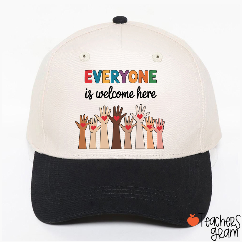 Everyone Is Welcome Here Teacher Baseball Cap