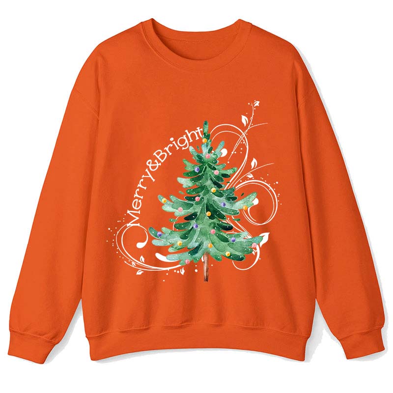 Merry And Bright Christmas Teacher Sweatshirt