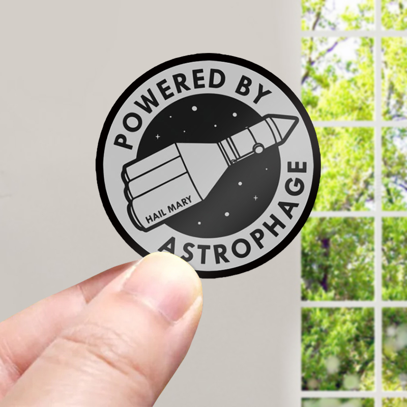 Powered By Astrophage Hail Mary Teacher Stickers