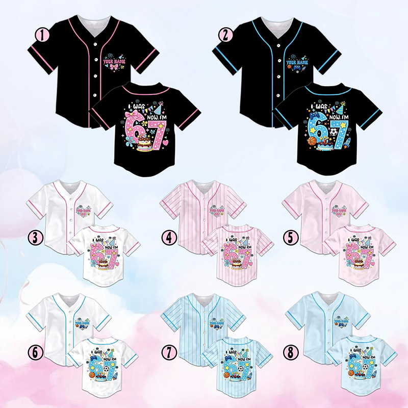 Personalized I Was 6 Now I'm 7 Meme Class Baseball Jersey