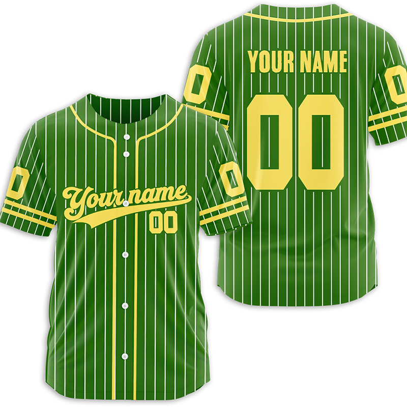 Personalized Name And Number Stripes Teacher Baseball Jersey