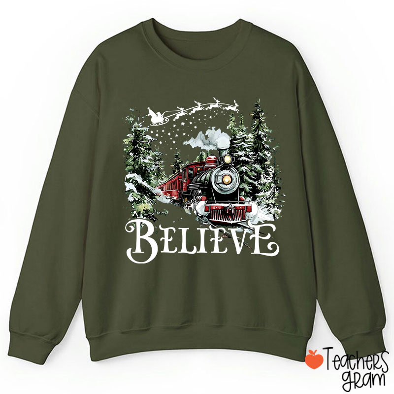 Believe Polar Express Teacher Sweatshirt