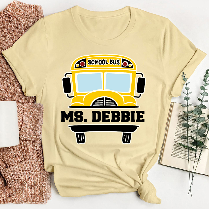 Personalized Back To School Bus Driver Teacher T-Shirt